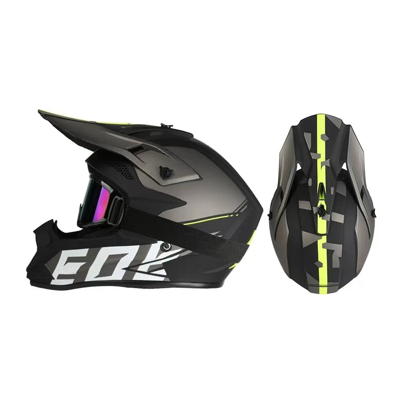 Off road motorcycle helmet rally downhill full helmet riding with goggles suitable for all seasons for men women and children 24 Hour Sport