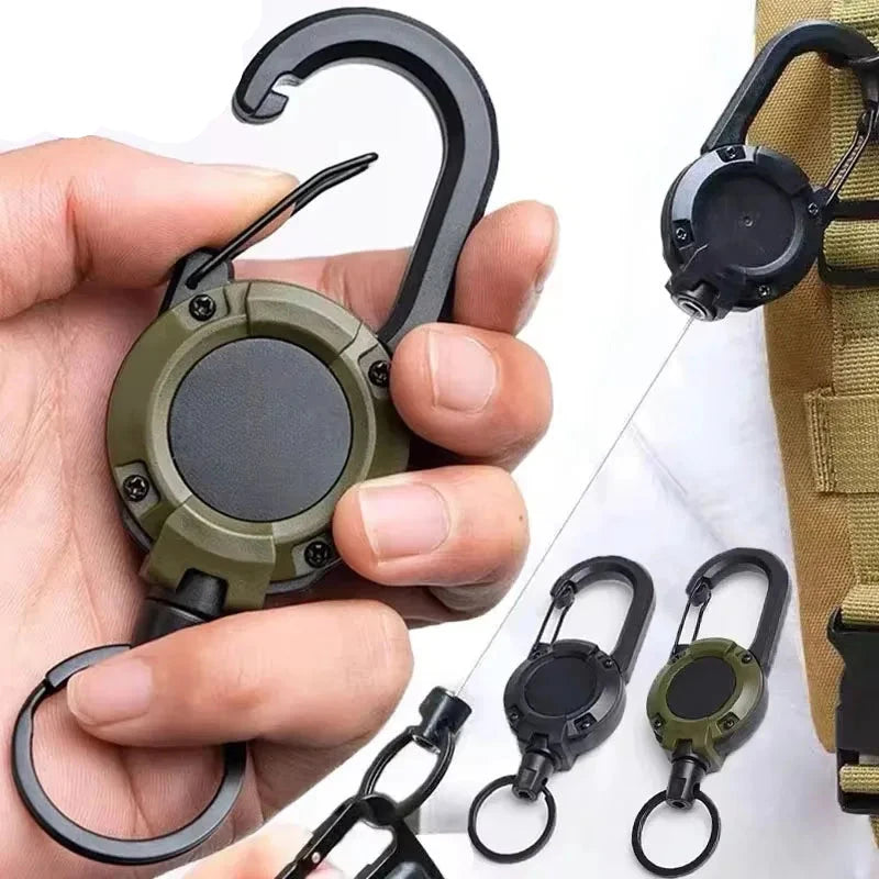 Outdoor Sporty Retractable Keychain Tool with Strong Steel Wire Rope