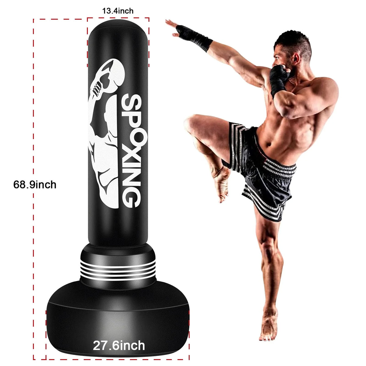 Freestanding Boxing Punching Bag with Suction Cup Base