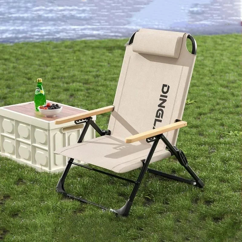 Comfortable Camping Chair: Adjustable, Foldable, with Pillows