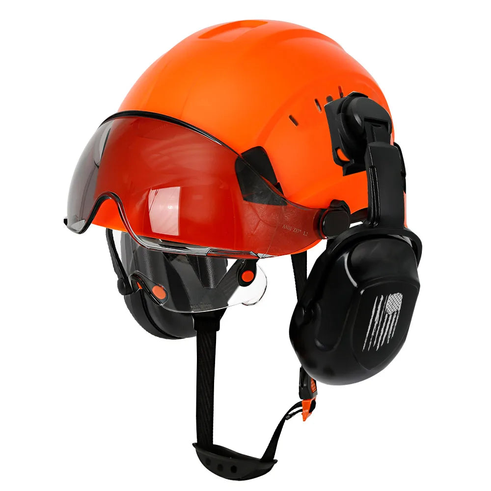  Orange with earmuffs