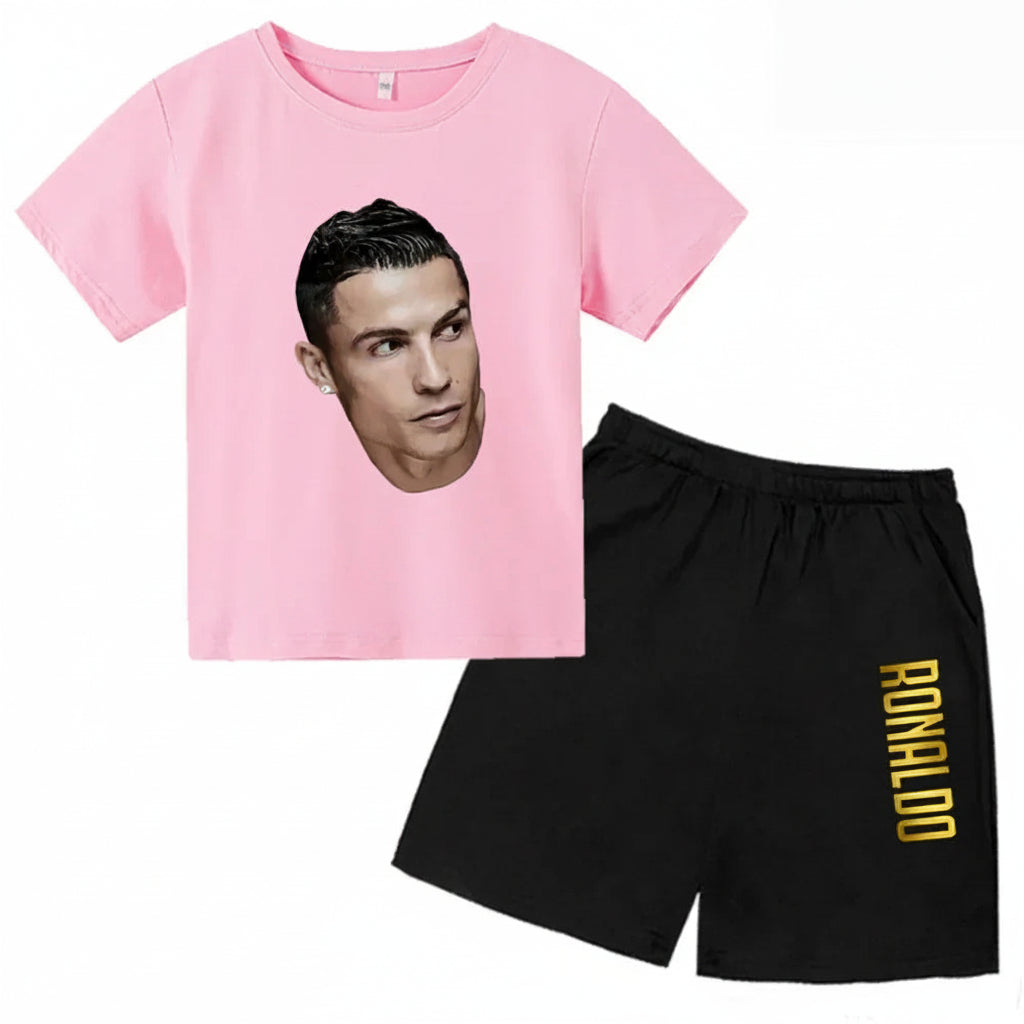 Ronaldo Kids Summer Sports Set Fashion Jersey for Boys & Girls
