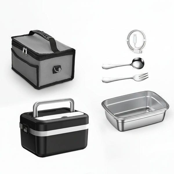 1L Wireless Electric Lunch Box Stainless Steel Warmer