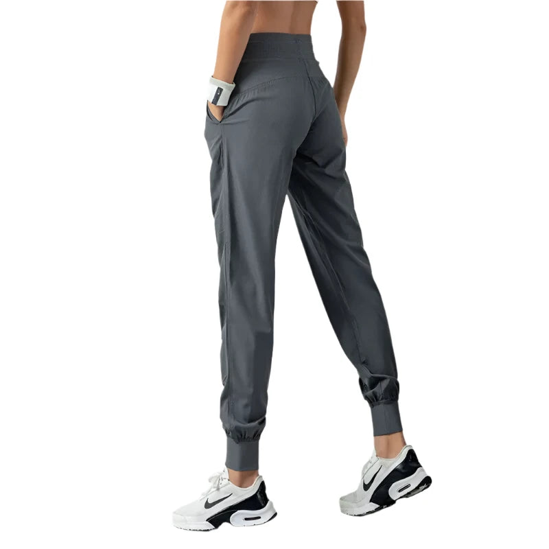 Women's Drawstring Joggers | Quick-Dry Workout Pants with Pockets