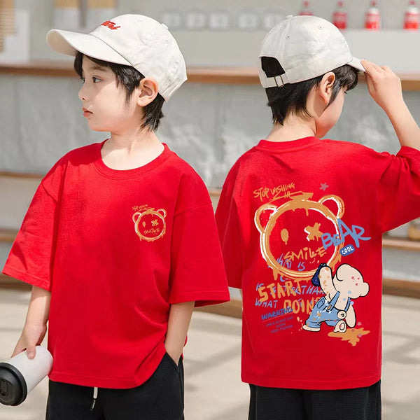 Kids' Graffiti Teddy Bear Streetwear T-Shirt