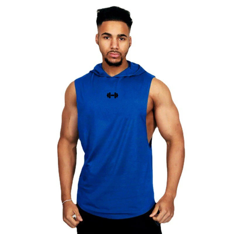 Men's Breathable Cotton Hooded Tank Tops