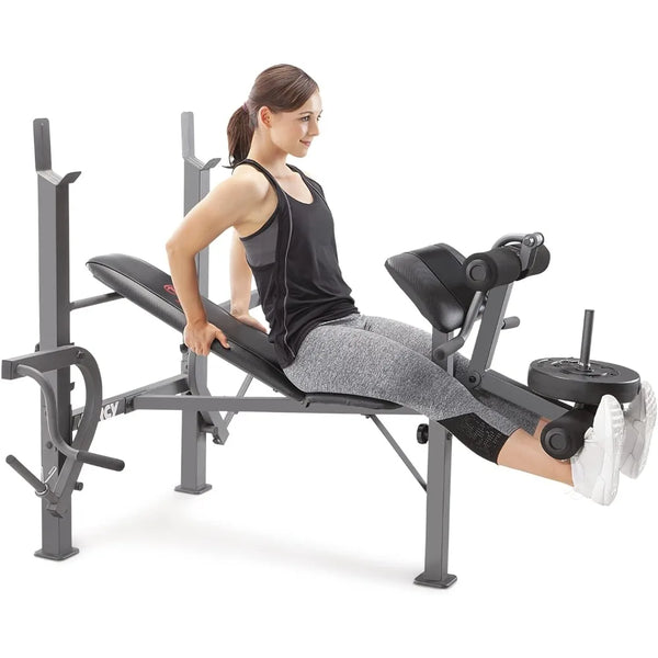 Adjustable Weight Bench with Leg and Arm Extensions