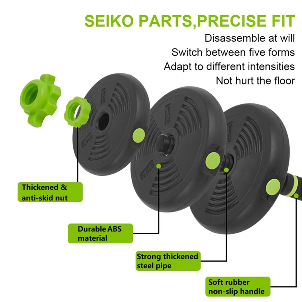 Adjustable Weight Set: Dumbbell, Barbell & Kettlebell