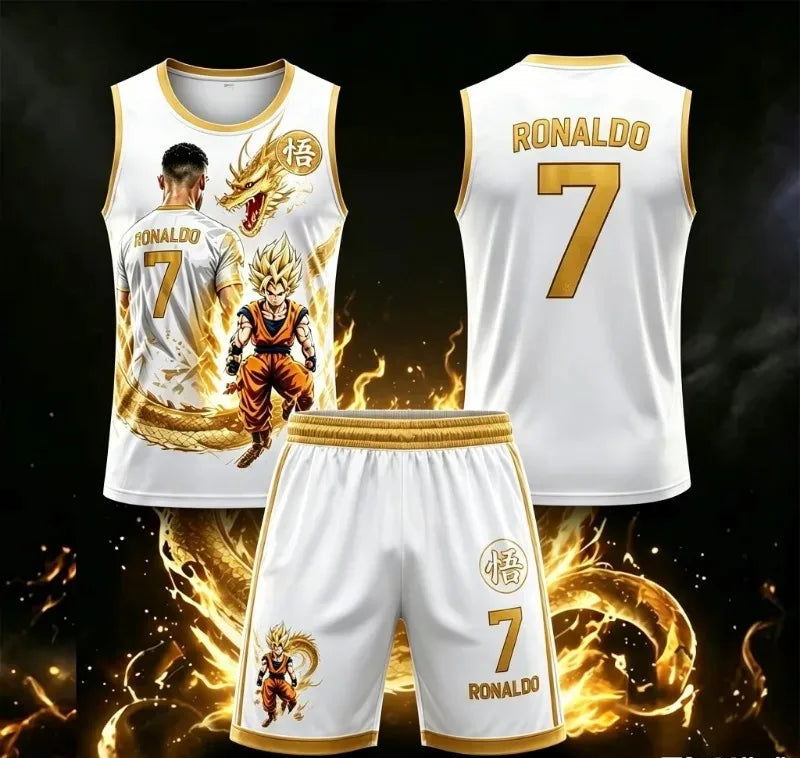 Children's Dragon Ball & Ronaldo Short & T-Shirt Summer Set