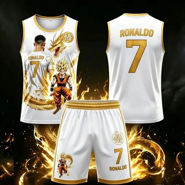 Children's Dragon Ball & Ronaldo Short & T-Shirt Summer Set