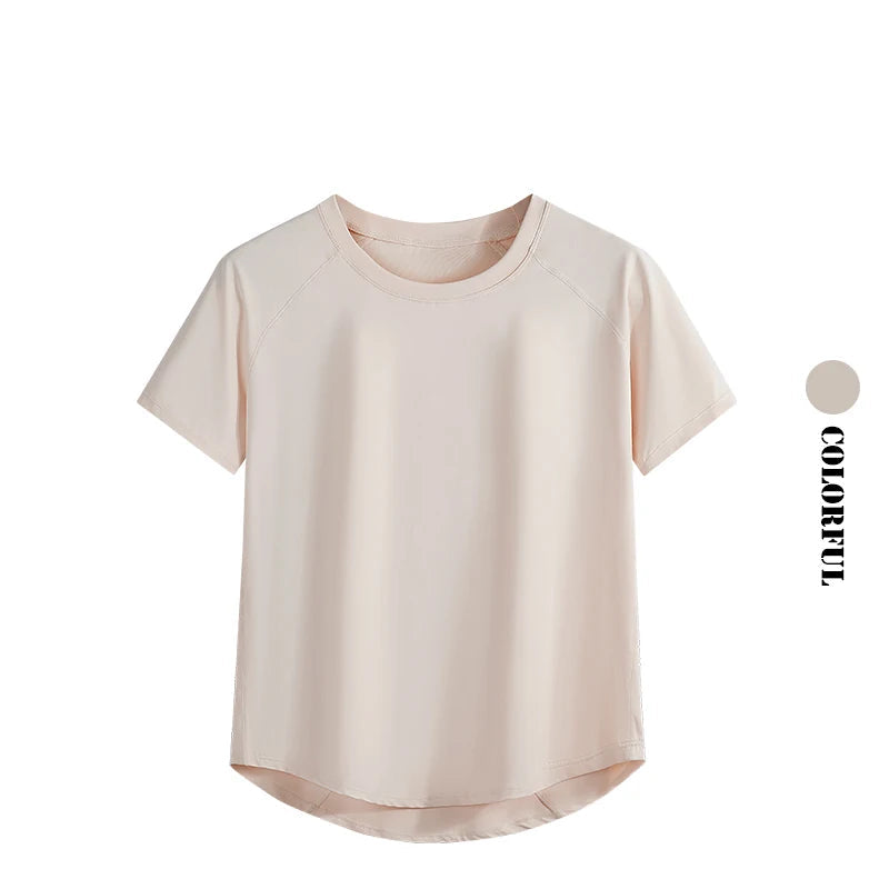 DRUR Summer Yoga Set Women Quick Dry Loose Tracksuit Short Sleeve Gym Tops Sports Shorts Suits Sportswear Outfits Activewear New 24 Hour Sport