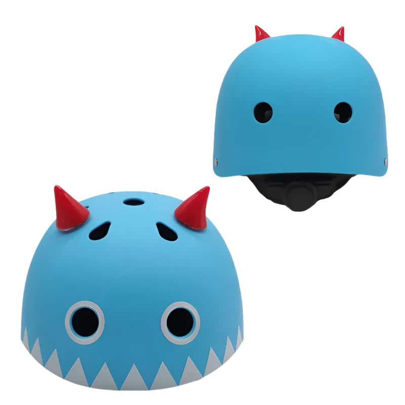 Kids' Cycling Helmet with Cute Monster Patterns