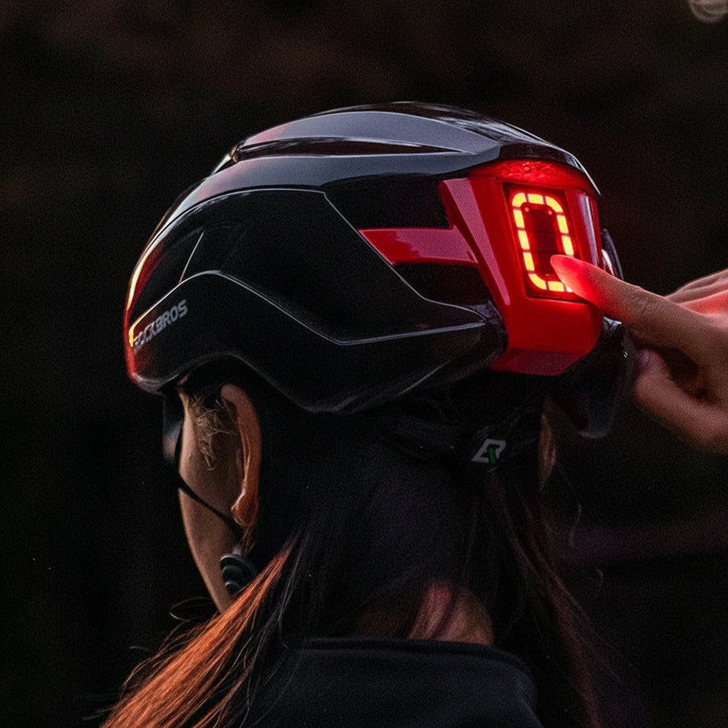 Adjustable Cycling Helmet with Rechargeable Type-C Safety Light