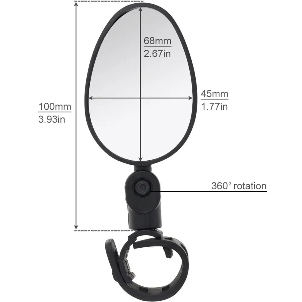 Bike Rearview Mirror 360° Adjustable Handlebar