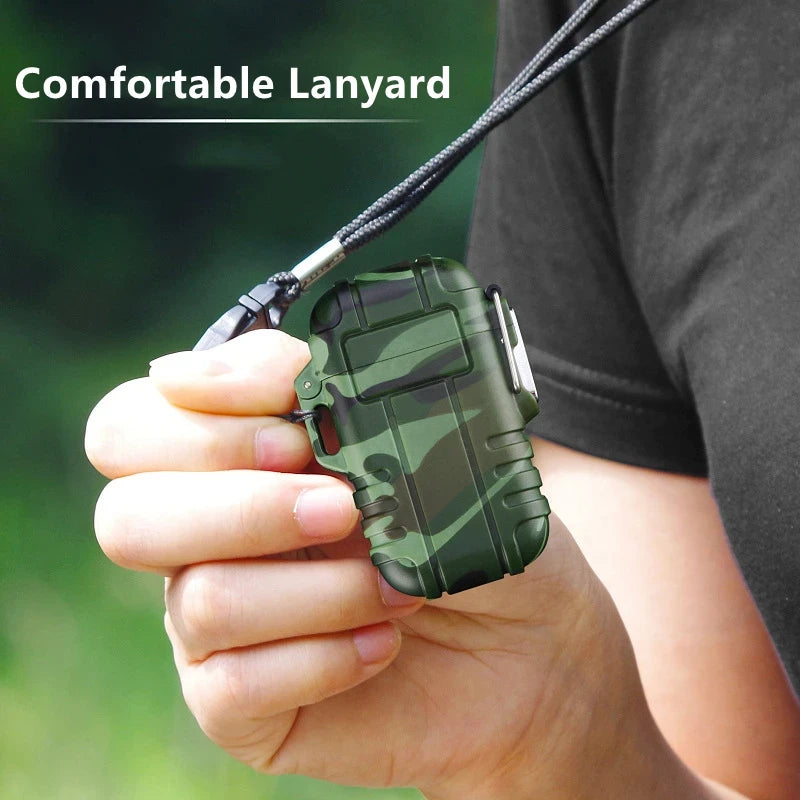 Waterproof Camping Lighter with Lanyard