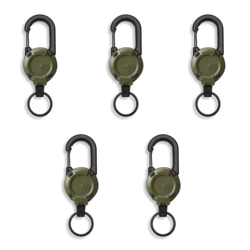 Outdoor Sporty Retractable Keychain Tool with Strong Steel Wire Rope