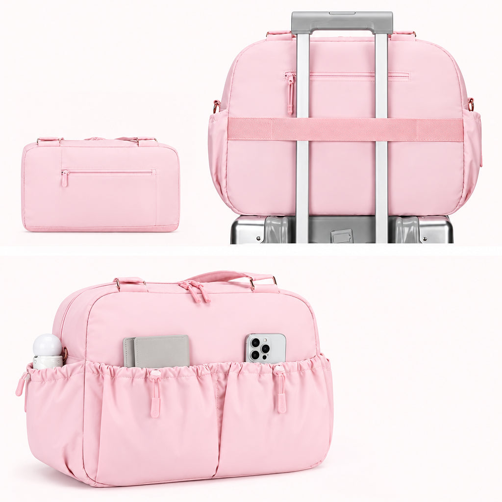Travel Gym Duffel Bag with Shoe Compartment & Toiletry Pouch