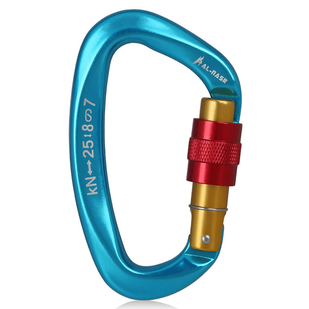 Professional Climbing Carabiner: D-Shaped, Screw-Lock, Heavy-Duty