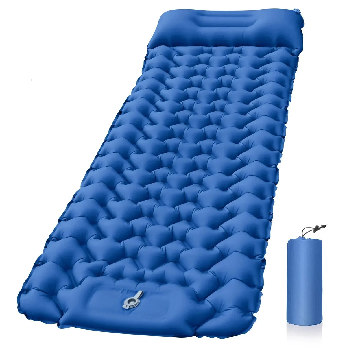 Outdoor Sleeping Pad Camping Inflatable Mattress with Pillows Travel Mat Folding Bed Ultralight Air Cushion Hiking Trekking