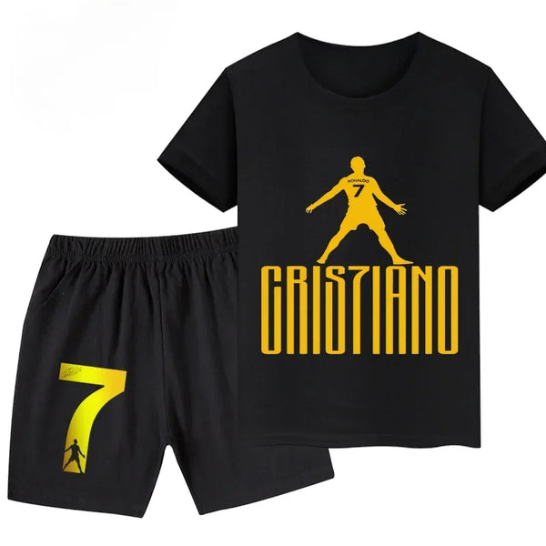 Ronaldo Summer Set for Kids: T-Shirt & Shorts Streetwear