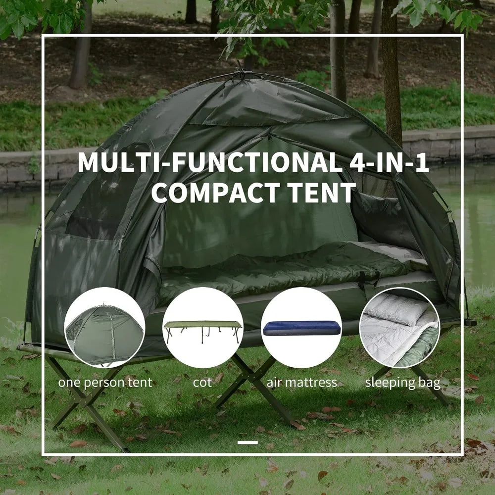 Portable Camping Cot with Sleeping Bag