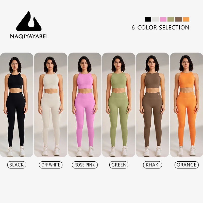 Women's High-Waisted Seamless Yoga Ensemble