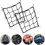 Elasticated Bungee Cargo Luggage Package Net with 6 Hooks for Rear Bicycle