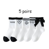 5 Pairs of Kids' Spring/Autumn Mesh Socks







