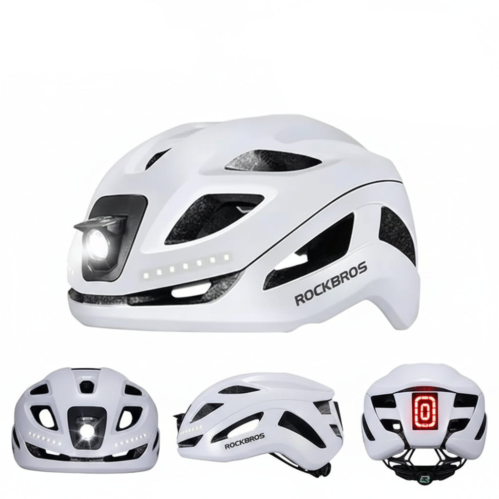 Adjustable Cycling Helmet with Rechargeable Type-C Safety Light