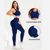 2-piece suit, women's yoga suit, beautiful back high waist trousers combination, seamless super elastic ideal gym clothing 24 Hour Sport