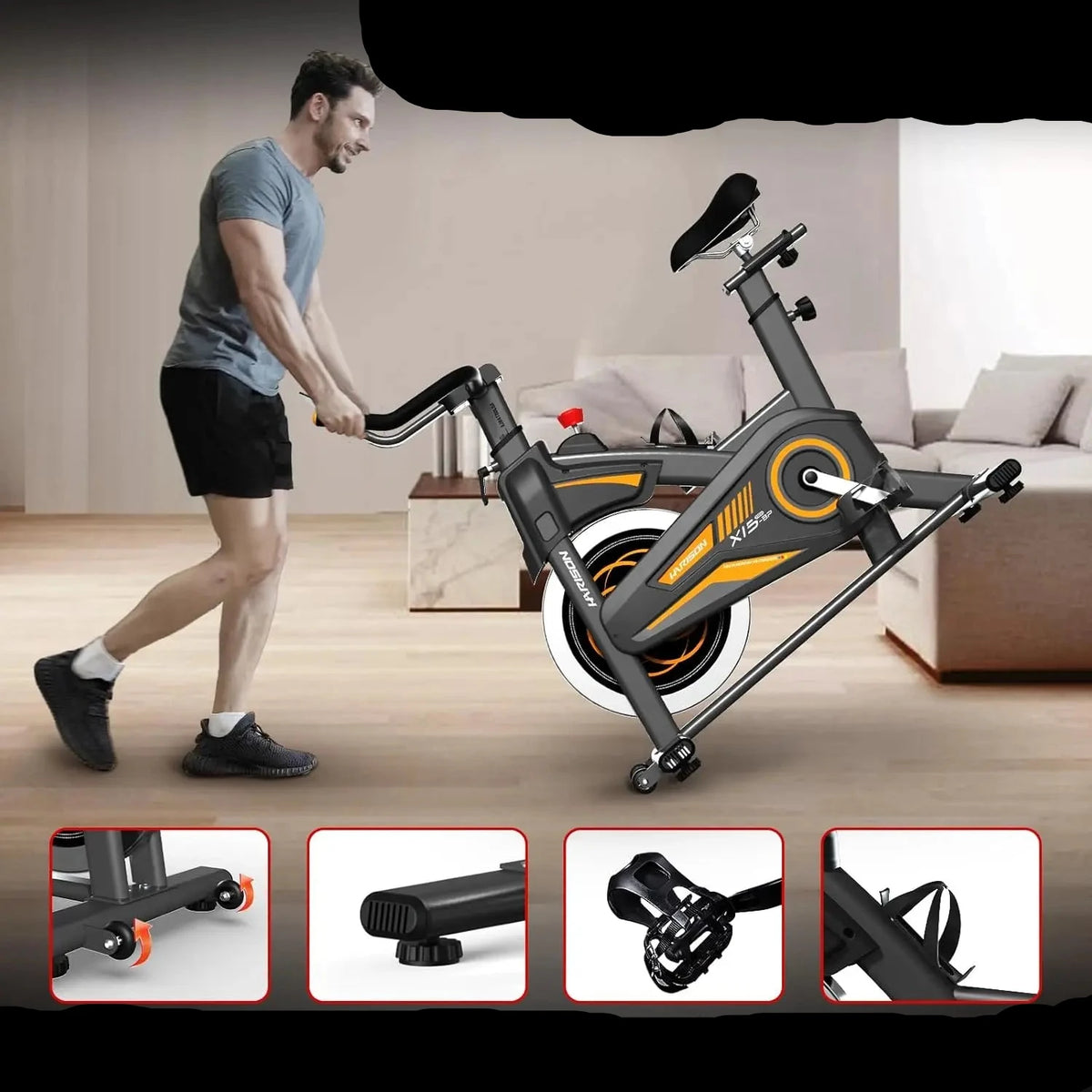 Magnetic Exercise Bike, Indoor Cycling Bike, Home Gym Equipment