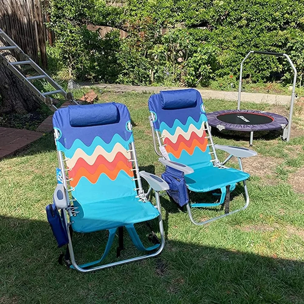 Portable Beach Chairs with Cooler: Perfect for picnics and sunbathing.