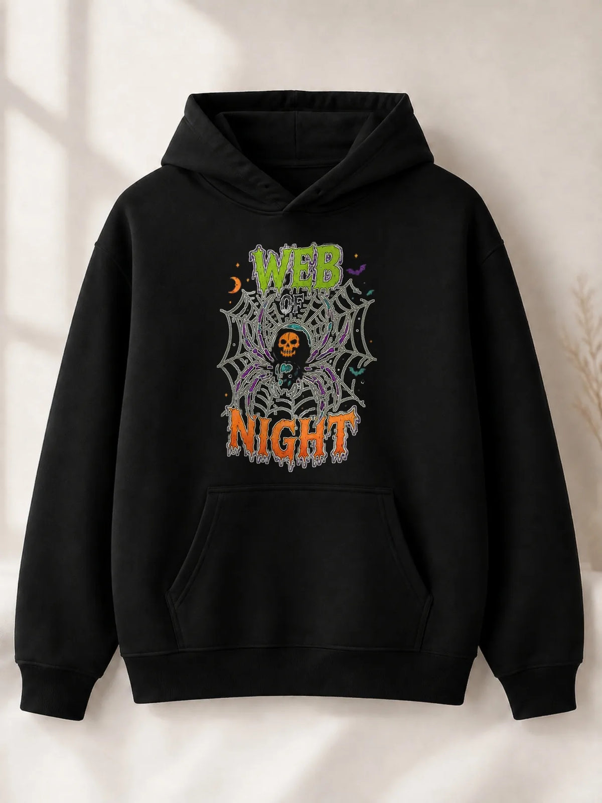 Men's Skull & Spiderweb Graphic Hoodie