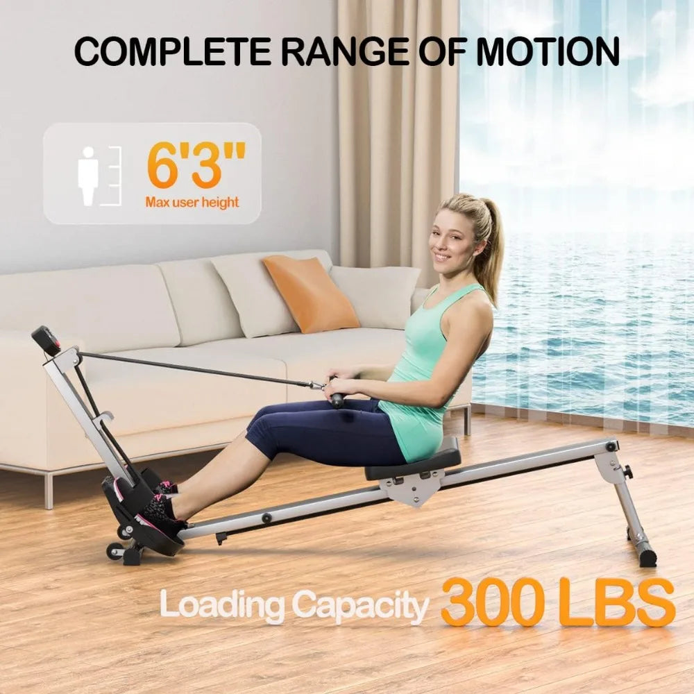 Compact Home Gym: Rowing Machine with Advanced Features