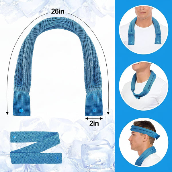 3-Pcs Ice Polymer Cooling Neck Wraps for Sports