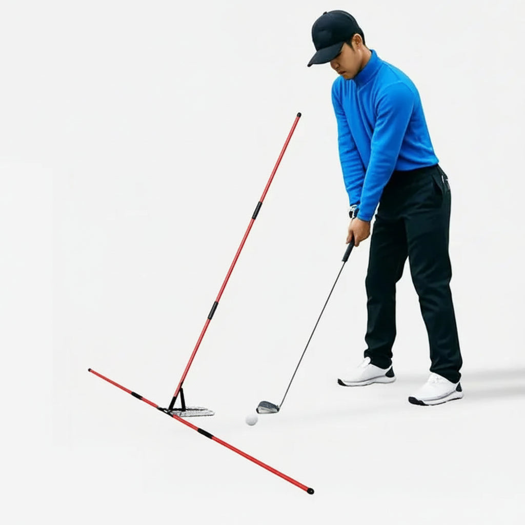 Golf Swing Alignment Rod & Practice Plate Angle Adjustment Aid