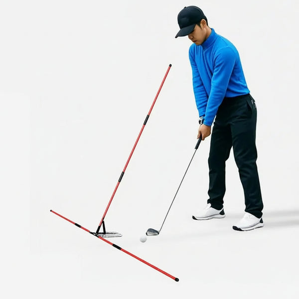 Golf Swing Alignment Rod & Practice Plate Angle Adjustment Aid