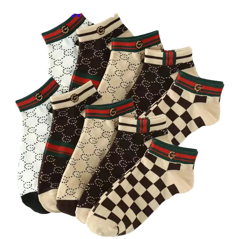 Luxury Geometric Ankle Socks for Winter
