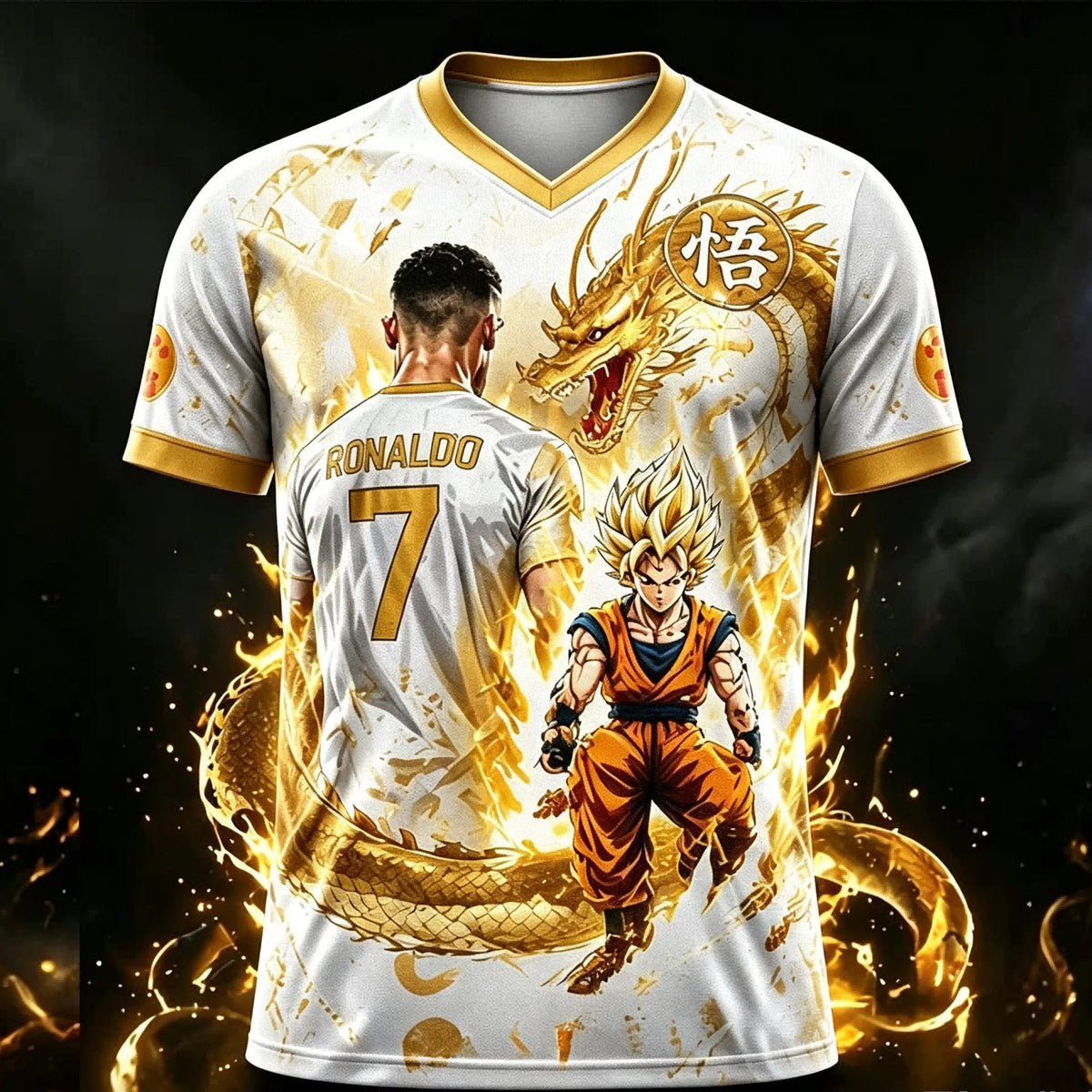 Children's Dragon Ball & Ronaldo Short & T-Shirt Summer Set
