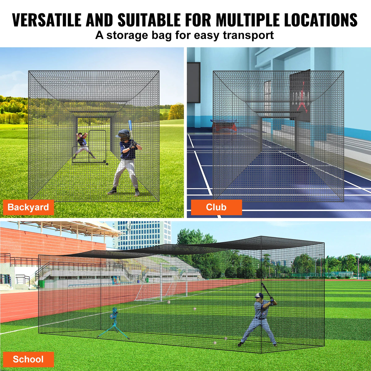 Professional Baseball Batting Heavy-Duty Portable Practice Net