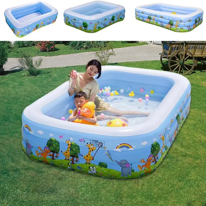 Heavy Duty Inflatable Pool with Reinforced Sides for Family FunSwimming ...