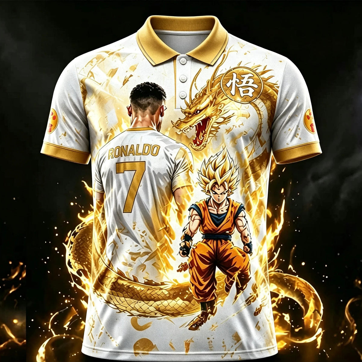 Children's Dragon Ball & Ronaldo Short & T-Shirt Summer Set