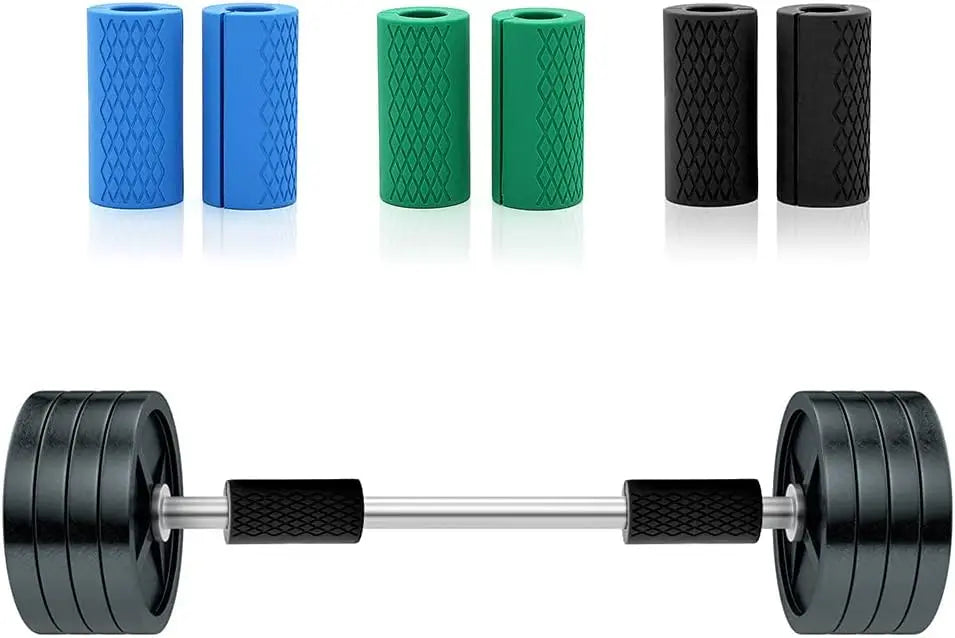 Thick Bar Grips for Dumbbells & Barbells Non-Slip Silicon