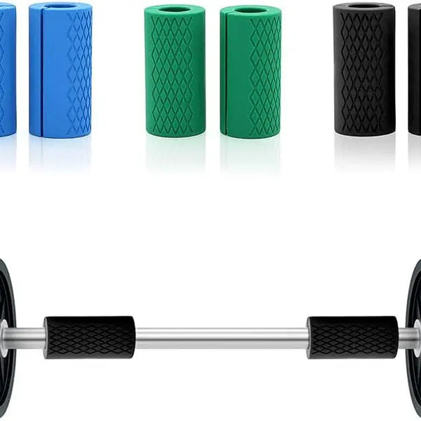 Thick Bar Grips for Dumbbells & Barbells Non-Slip Silicon