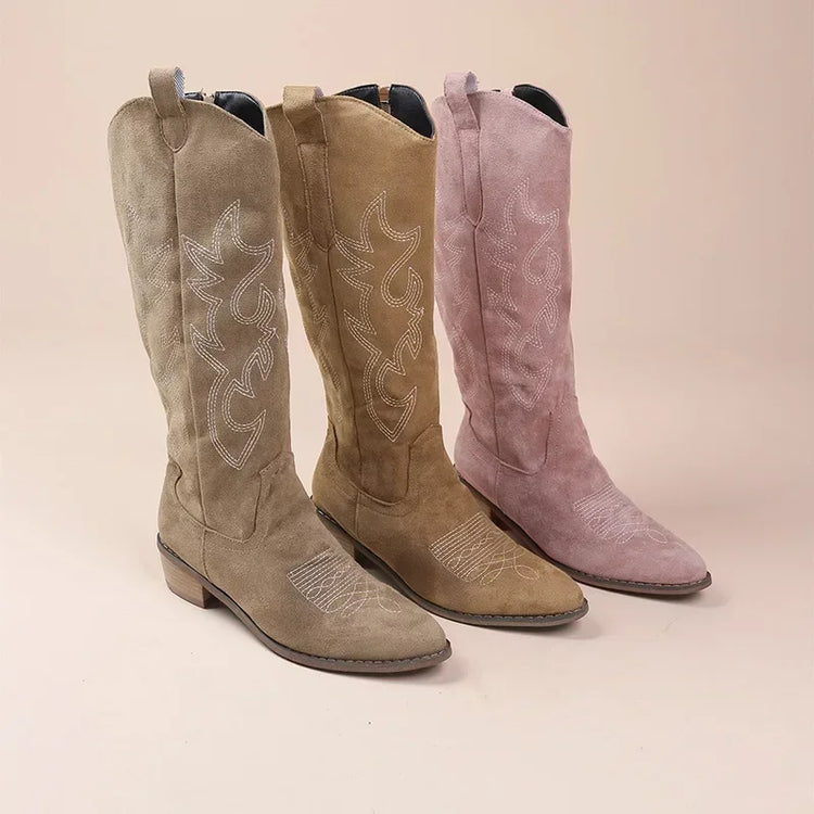 Step Out in Style: Women's High Knee Cowboy BootsWomen's Boots24 Hour Sport