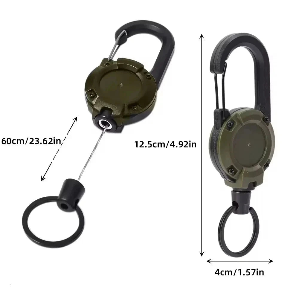 Outdoor Sporty Retractable Keychain Tool with Strong Steel Wire Rope