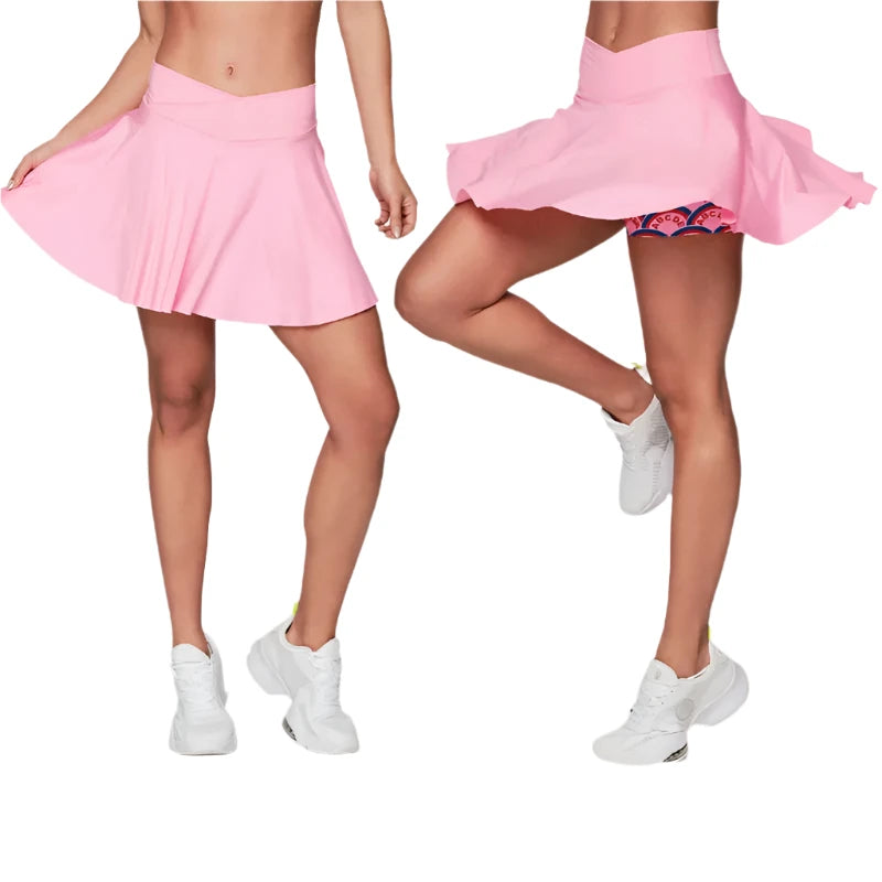 ABCDE New Fitness Sports Skirt Pants Skirt Dance Skirt Women's Pink Black Skirt