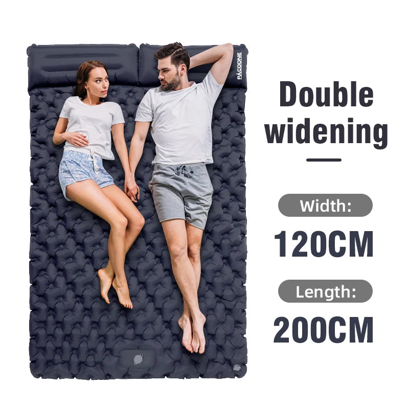 Outdoor Camping Double Inflatable Mattress Extra Wide