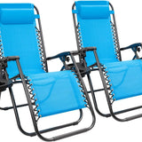 Adjustable Folding Lounge Chairs with Accessories
