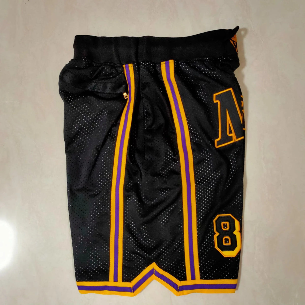 Men's Embroidered Basketball Shorts | Loose, Breathable w/ Zip Pockets
